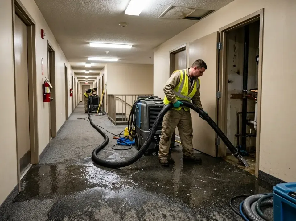 multi-unit-apartment-hallway-f-005 — frequently asked questions, Emergency Burst Pipe Water Extraction & Removal in Bedford…